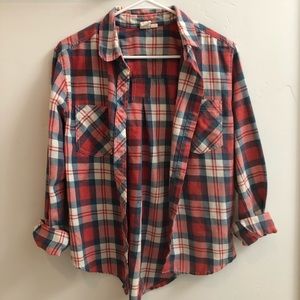 Plaid button down shirt